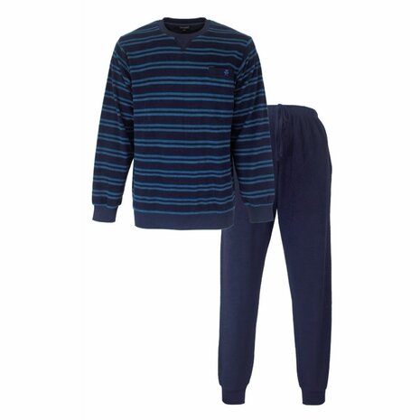 Paul Hopkins Badstof Heren Pyjama – Black Blue