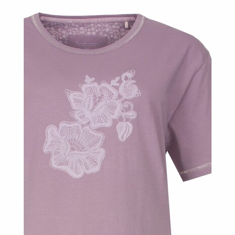 Tenderness dames nachthemd korte mouw  Lila