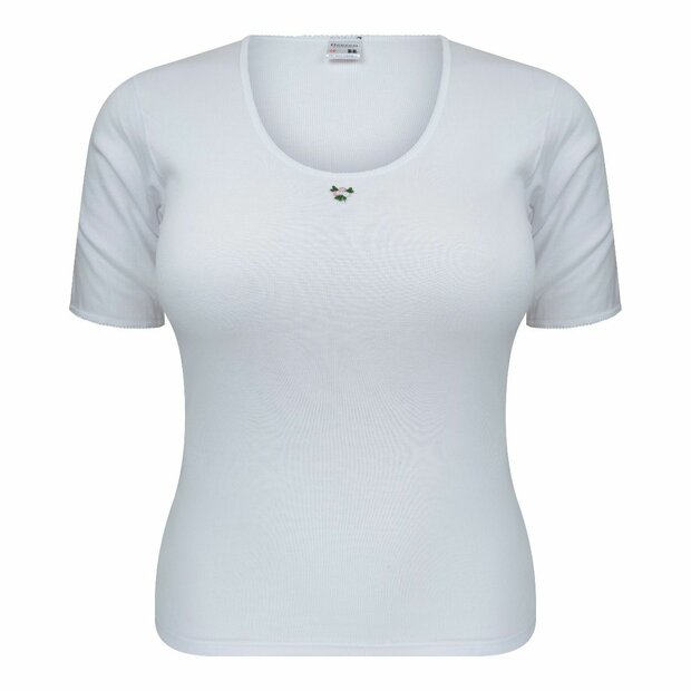 Beeren Dames onderblouse met K.M. M3000 Wit (Katoen) 07-418-000 Dames onderblouse met K.M. M3000 Wit voor