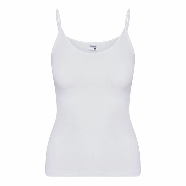 Dames spaghetti hemd Beeren Young Wit voor