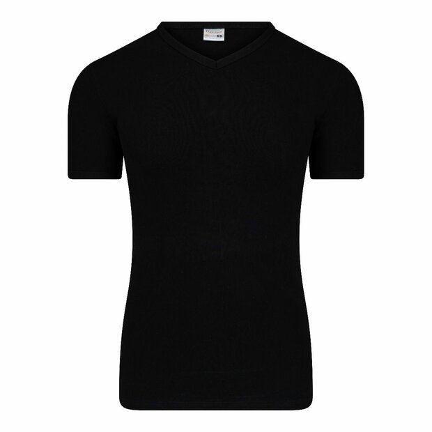 Heren T-shirt met V-hals M3000 Zwart
