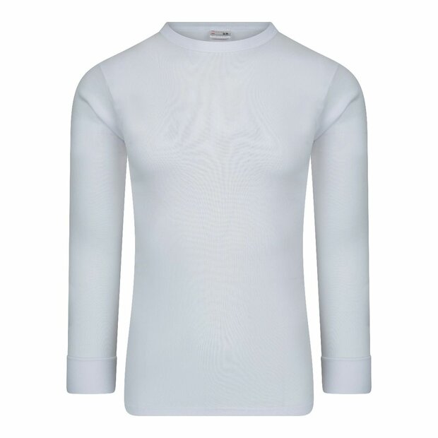 Heren T-shirt met lange mouw M3000 Wit