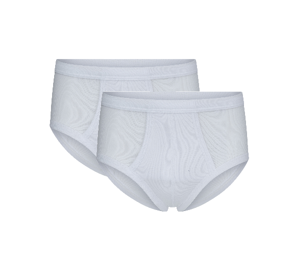 Beeren M3000 Heren slips met gulp James Wit 2-pack (100% Katoen)