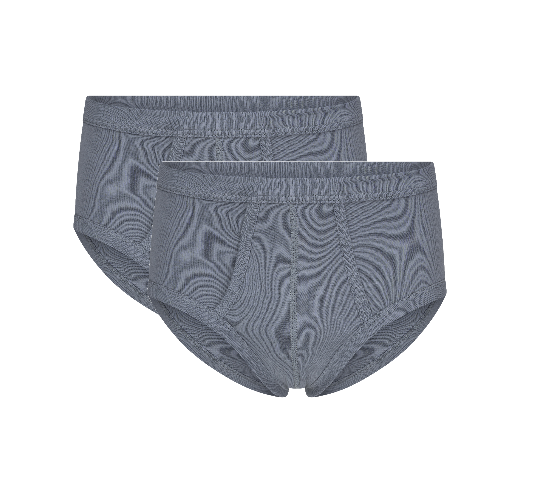 Beeren M3000 Heren slips met gulp James Grijs 2-pack 100 % katoen 2-Pack Heren slips M3000 Steel Grey