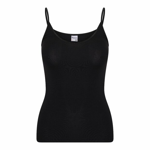 Dames spaghetti hemd Beeren Young Zwart  voor