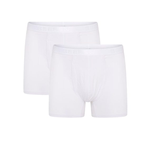 Beeren 2-Pack Dylan heren boxershorts met gulp (Comfort Feeling) Wit (Elastisch Katoen) 14-623-000