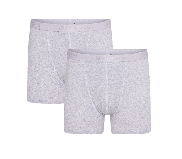 Beeren Comfort Feeling Heren Boxershort Roger Melee Grijs 2 pack. 2-Pack Heren boxershorts Cotton Stretch Roger Melee