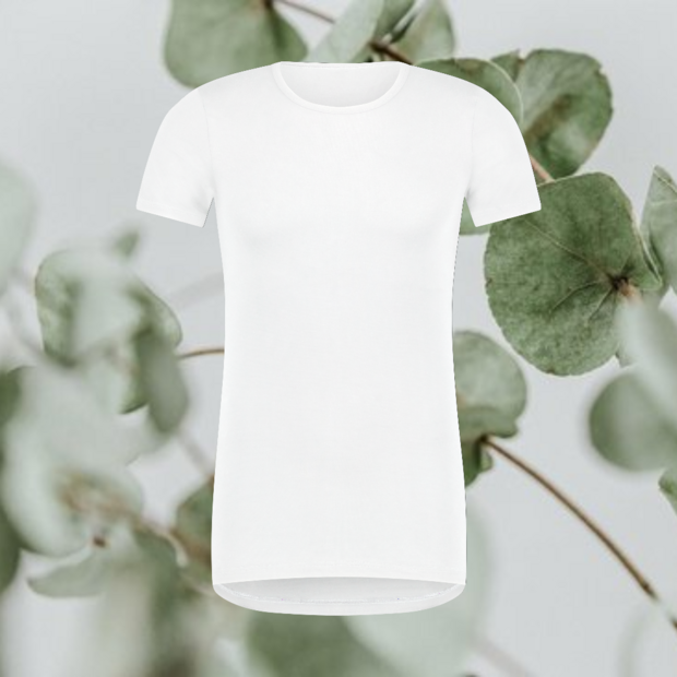 Beeren Green Comfort Heren T-shirt O-hals Ties Wit