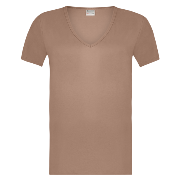 Beeren Green Comfort Heren T-shirt met Diepe V hals Natural Beeren Green Comfort Heren T-shirt met Diepe V hals Natural