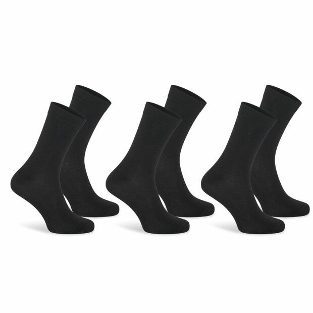 Beeren 3-pack unisex basic sokken zwart Beeren 3-pack unisex basic sokken zwart
