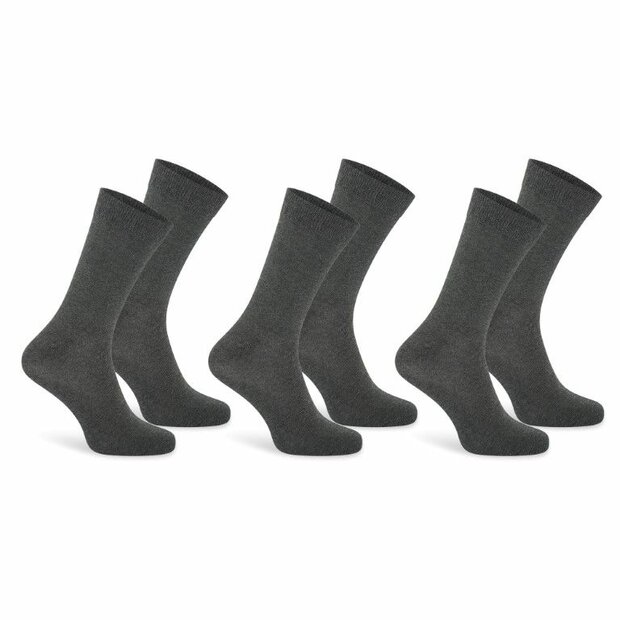 Beeren 3-pack unisex basic sokken antraciet Beeren 3-pack unisex basic sokken antraciet