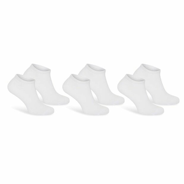 Beeren 3-pack unisex basic sneaker sokken wit