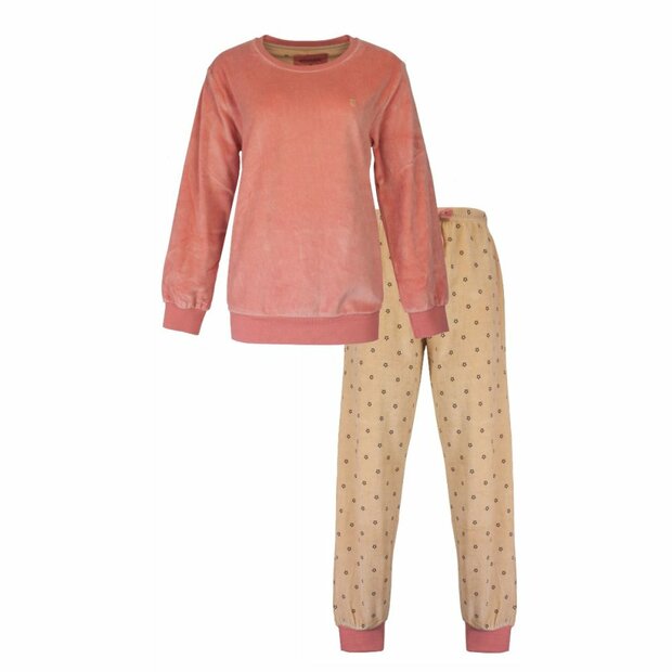 Irresistible Velours Damespyjama &ndash; Rosette Pink (heerlijk warm)