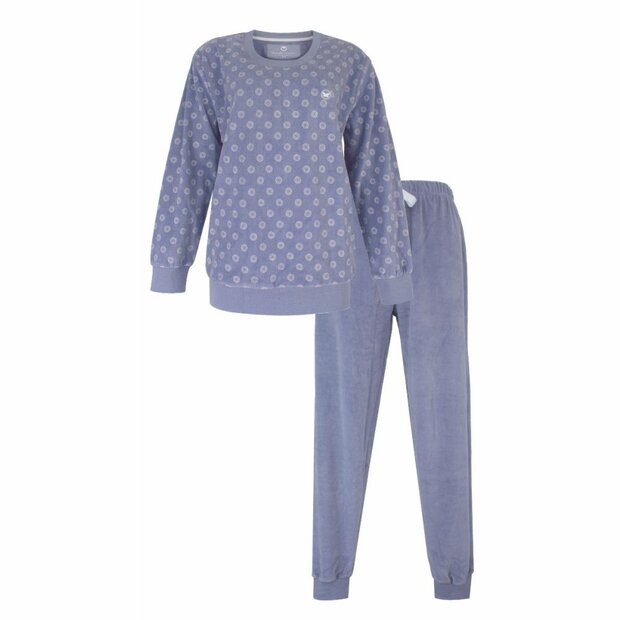 Tenderness Velours Damespyjama &ndash; Light Purple  (heerlijk warm)