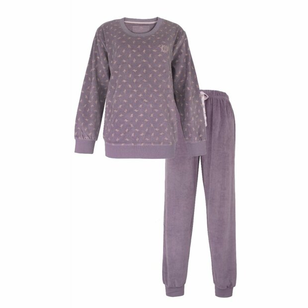 Tenderness Velours Damespyjama &ndash; ash Purple  (heerlijk warm)
