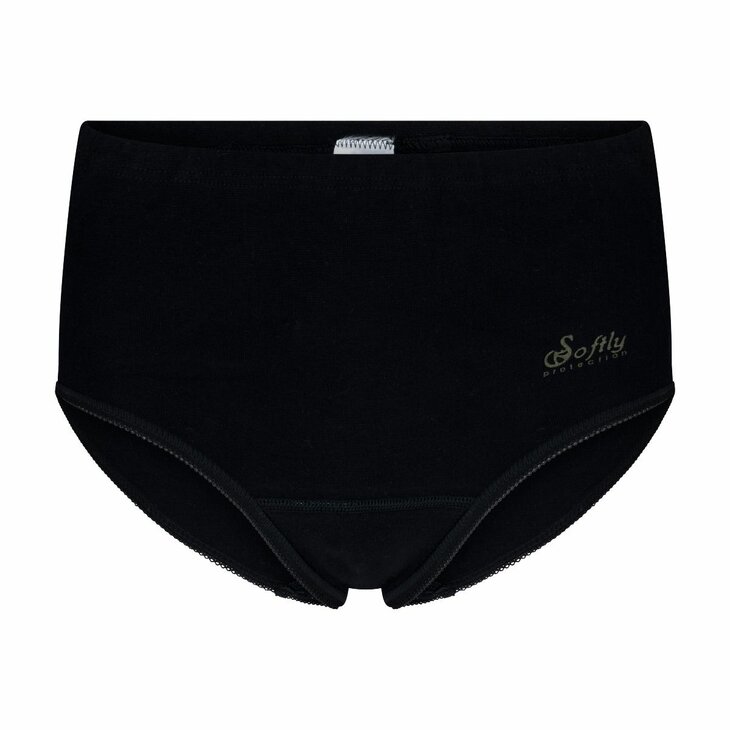 Beeren Briljant Dames Maxi Slip Julia Zwart 2-pack (elastische katoen) 