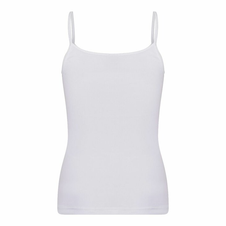 Meisjes spaghetti hemd M3000 Britney Wit