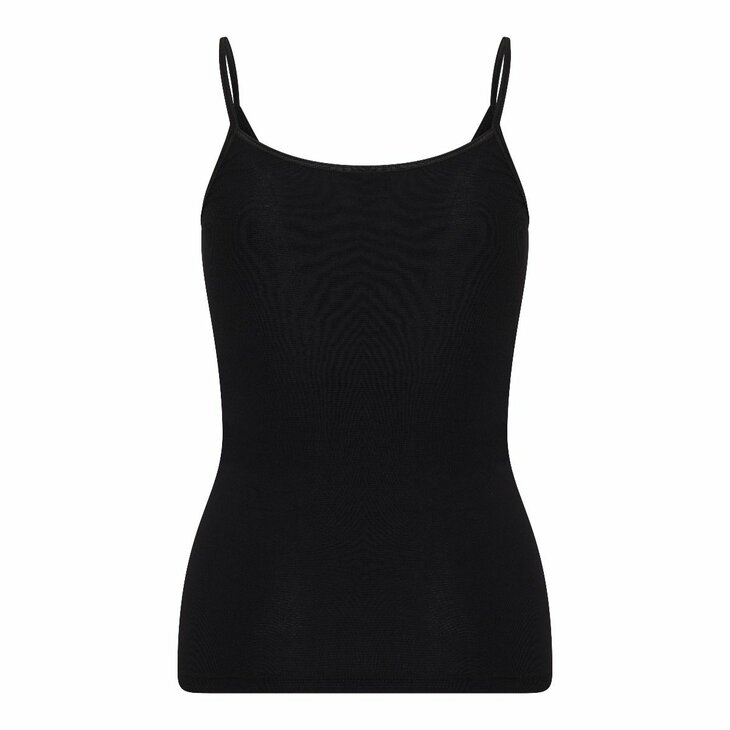 Dames spaghetti hemd Beeren Young Zwart  voor