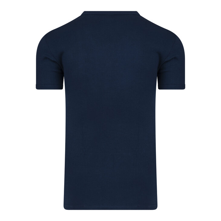 Extra lang heren T-shirt met Diepe V-hals M3000 Marine