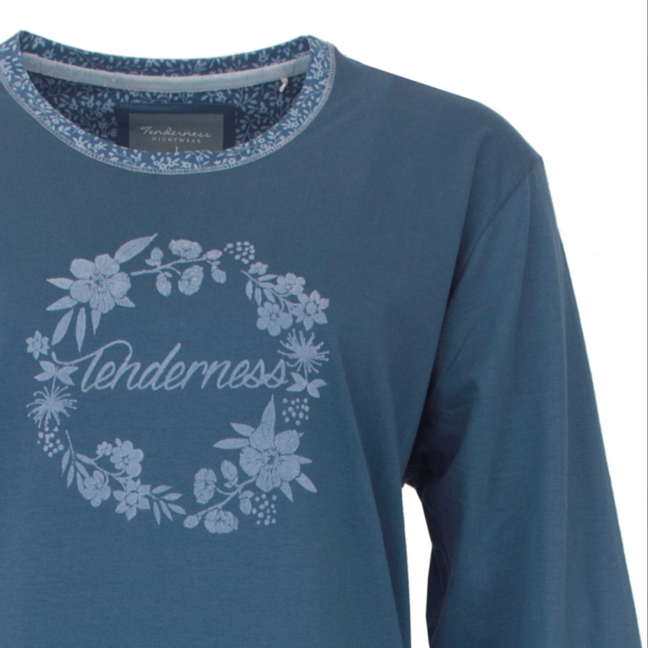 Tenderness Nachthemd &ndash; Petrol Blauw
