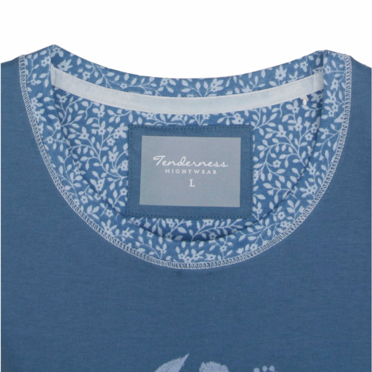 Tenderness Nachthemd &ndash; Petrol Blauw