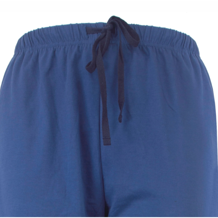 MEQ Herenpyjama &ndash; V-hals Delft Blauw