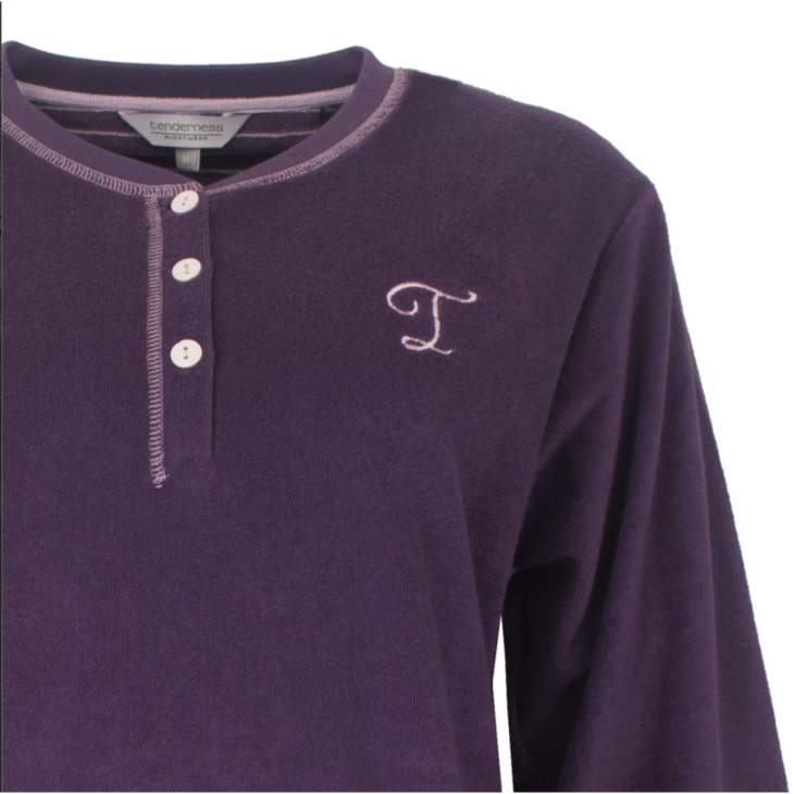 Tenderness Badstof Damespyjama &ndash; Grape Purple
