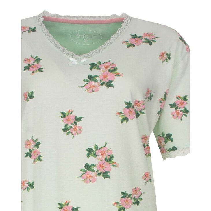 Tenderness dames nachthemd korte mouw  cameo green