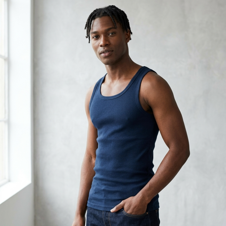 Beeren M3000 heren singlet James Marine 100 % katoen.