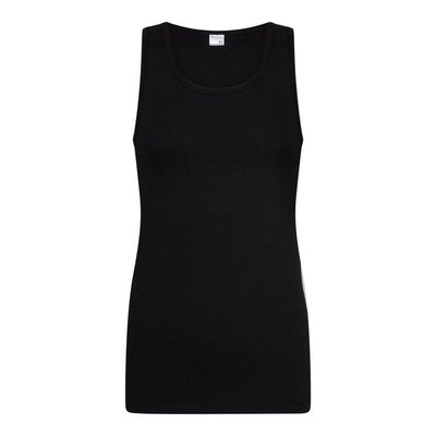 Heren singlet Comfort Feeling Zwart (Elastisch Katoen)