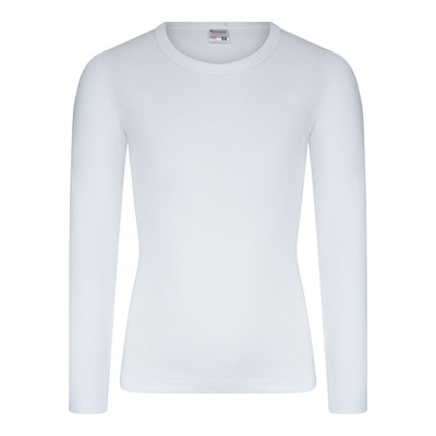 Jongens Shirt met lange mouw M3000 Wit (Katoen)