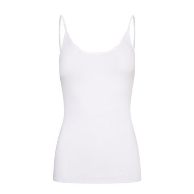Dames spaghetti hemd Comfort Feeling Wit (Elastisch Katoen) 07-405-000