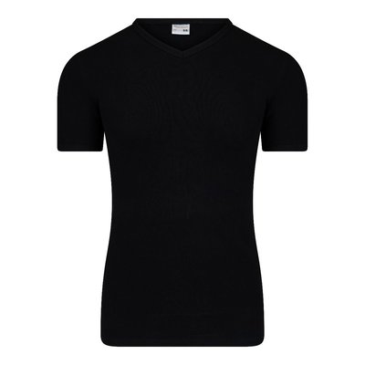 Heren T-shirt met V-hals M3000 Zwart (Katoen)
