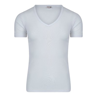 Heren T-shirt met Diepe V-hals M3000 Wit (Katoen)