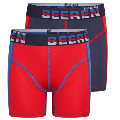 2-Pack Mix&Match Jongens boxershorts Blauw/Rood (Microvezel)