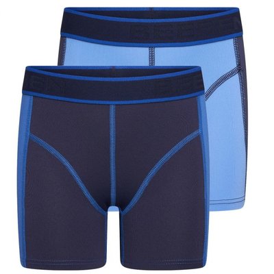 2-Pack Mix&Match Jongens boxershorts Blauw/D.Blauw (Microvezel)