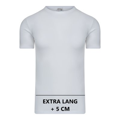 Extra lang heren T-shirt met ronde hals M3000 Wit (Katoen)