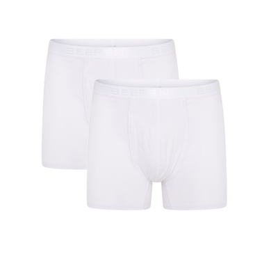 2-Pack  Dylan heren boxershorts met gulp (Comfort Feeling)  Wit (Elastisch Katoen)