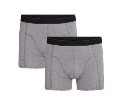 2-Pack Hugo heren boxershort Grijs (Elastisch Katoen)