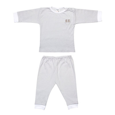 Baby Pyjama M401 Streep Grijs (Katoen)