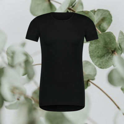 Heren T-shirt O-Neck zwart Green Comfort 11-400-007