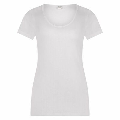 Beeren Dames T shirt met O hals   en korte mouw wit M3000