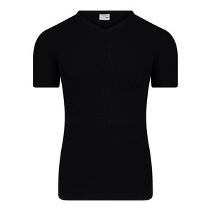 Heren T-shirt met V-hals M3000 Zwart